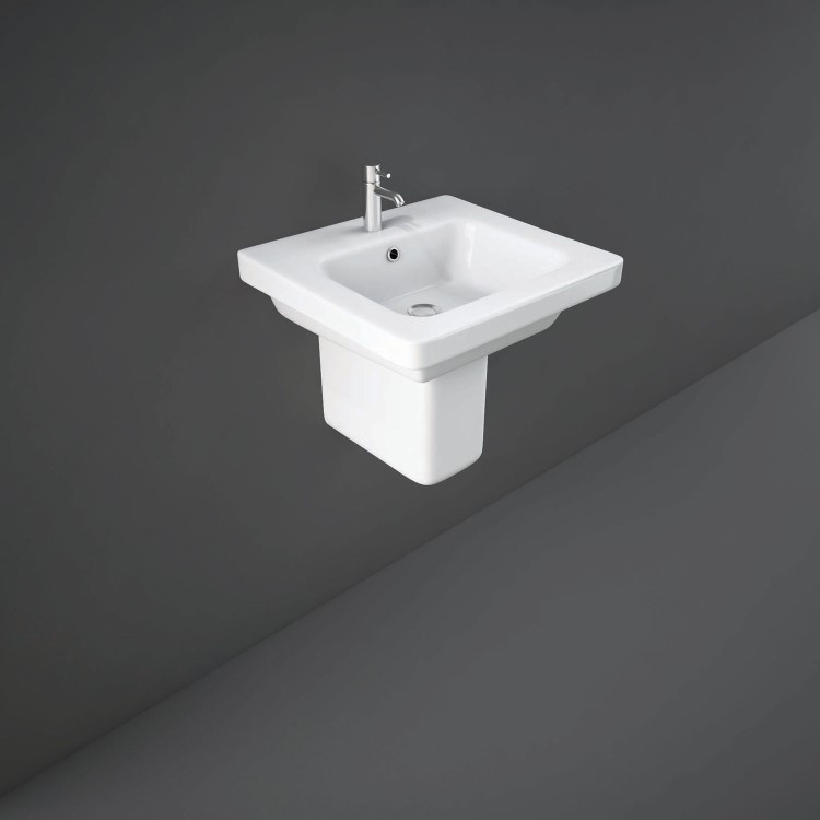 Rak Ceramics Rectangular Semi Pedestal Basin 500mm