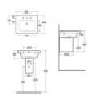 Rak Ceramics Rectangular Semi Pedestal Basin 500mm