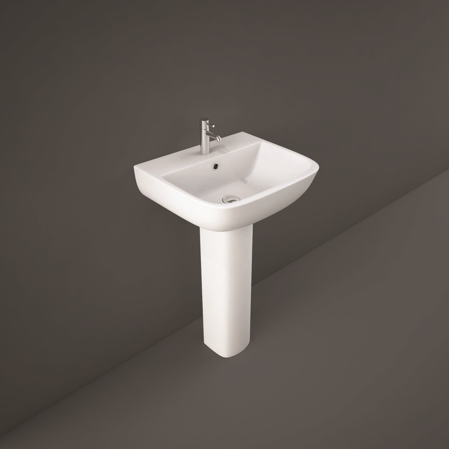 Rak Ceramics Rectangular Pedestal Basin 520mm