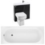 Black Ash MicroPlus Vanity Unit Bathroom Suite with Bath