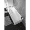 Moderno Right Hand White Vanity Unit Bathroom Suite with Bath