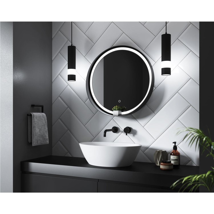Set of 2 IP44 Black Bathroom Pendant Lights - Solinas