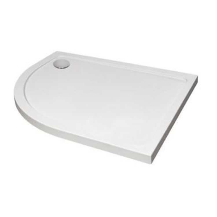 1200 x 900mm Left hand Offset Reversible Quadrant Shower Enclosure  & Offset Quadrant Acrylic Capped Stone Shower Tray 
