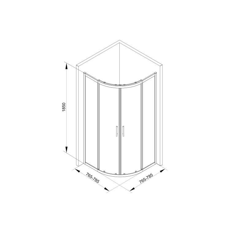800 x 800mm Shower Enclosure Bathroom Suite with Curved Toilet & Basin