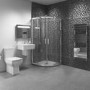 900 x 900mm Quadrant Shower Enclosure Suite with Square Toilet & Wall Mount Sink