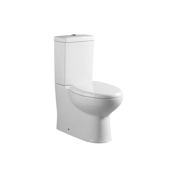 Curved Toilet and Basin Bathroom Suite with Wall Mount Sink