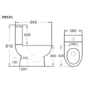 Curved Toilet and Basin Bathroom Suite with Wall Mount Sink