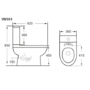 Modern Curved Toilet and Basin Bathroom Suite