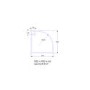 Quadrant Acrylic capped Stone Resin Shower Tray 900 x 900mm