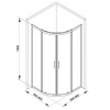 900 x 900 Quadrant Sliding Shower Enclosure - 6mm Easy Clean Glass - Taylor &amp; Moore