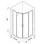 900 x 900mm Quadrant Shower Enclosure with Twin Sliding Doors & Acrylic Capped Stone Shower Tray