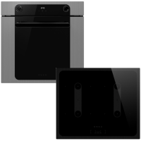 Smeg SF6200TSI Musa Electric Single Oven - Silver & SI2B22641D 60cm 4 Zone Induction Hob - Black
