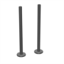 Gunmetal Grey Towel Radiator 1600 x 500mm with Pipe Kit and Straight Valves - Sonoran