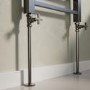 Gunmetal Grey Towel Radiator 800 x 500mm with Pipe Kit and Straight Valves - Sonoran