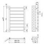 Brass Towel Radiator 800 x 500mm with Pipe Kit and Straight Valves - Sonoran