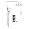 SmarTap Black Dual Controller Smart Shower System with with Slide Rail Kit and Wall Shower