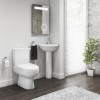 Modern Toilet &amp; Basin Suite with Corner Sink