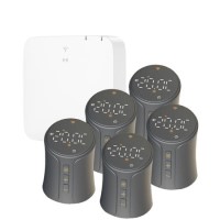 electriQ Smart TRV Valves (5 Pairs) with Zigbee Hub - Anthracite electriQ Smart TRV Valves (5 Pairs) with Zigbee Hub - Anthracite