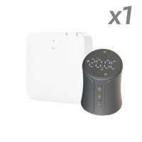 electriQ Smart TRV Valves (Single Valve) with Zigbee Hub - 1 x Anthracite