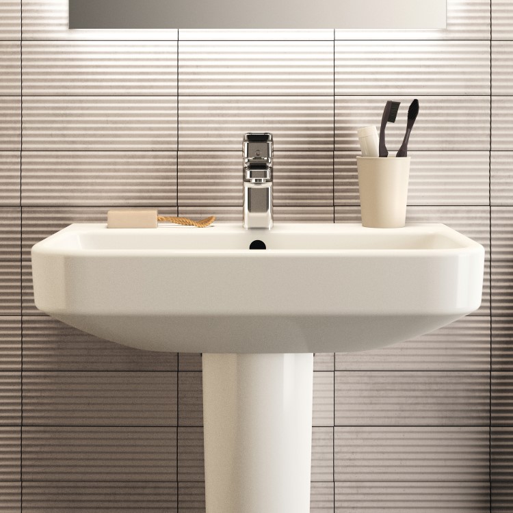 Ideal Standard i.Life S Compact 1 Tap Hole Full Pedestal Basin 600mm