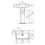 Ideal Standard i.Life S Compact 1 Tap Hole Full Pedestal Basin 600mm