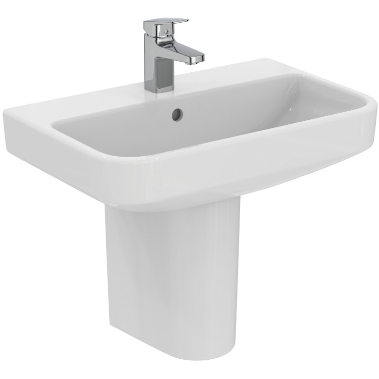 Ideal Standard i.Life S Compact 1 Tap Hole Semi Pedestal Basin 600mm