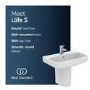 Ideal Standard i.Life S Compact 1 Tap Hole Semi Pedestal Basin 600mm