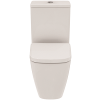 Ideal Standard i.life S Close Coupled Rimless Short Projection Closed Back Toilet With Soft Close Seat