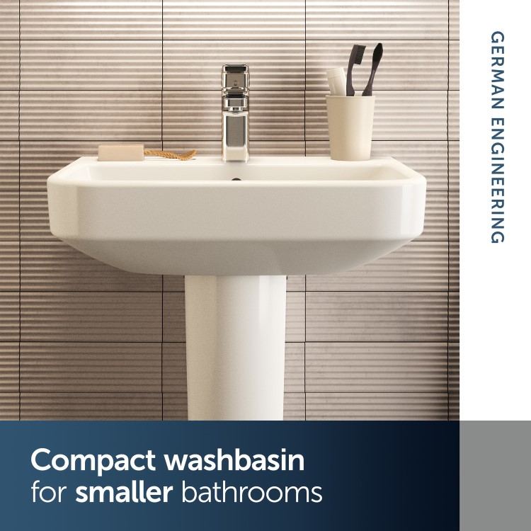 Ideal Standard i.Life S Compact 1 Tap Hole Full Pedestal Basin 550mm