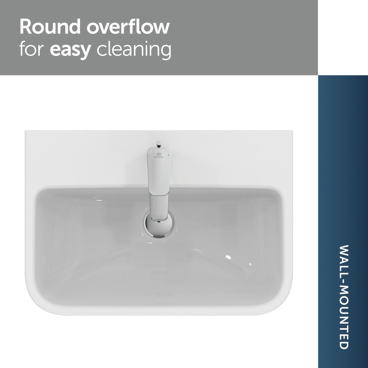 Ideal Standard i.Life S Compact 1 Tap Hole Full Pedestal Basin 550mm