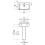 Ideal Standard i.Life S Compact 1 Tap Hole Full Pedestal Basin 550mm