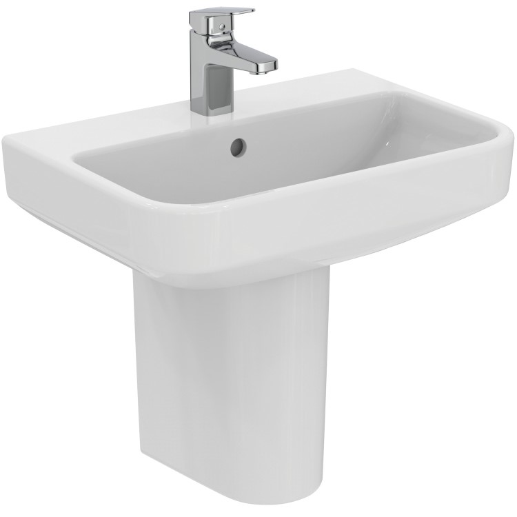 Ideal Standard i.Life S Compact 1 Tap Hole Semi Pedestal Basin 550mm