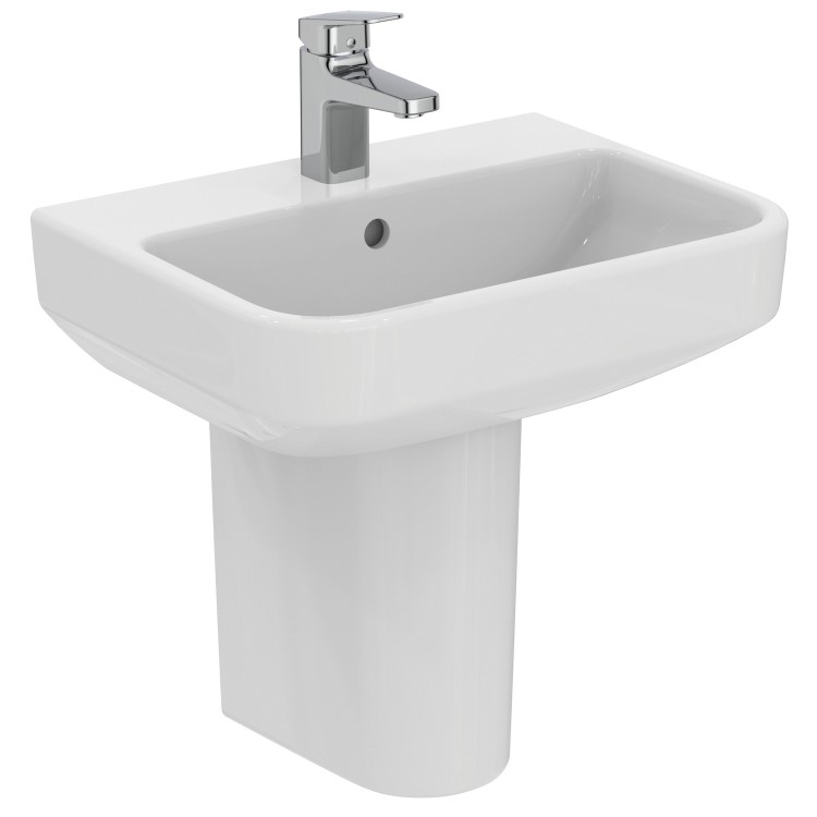Ideal Standard i.Life S Compact 1 Tap Hole Semi Pedestal Basin 500mm