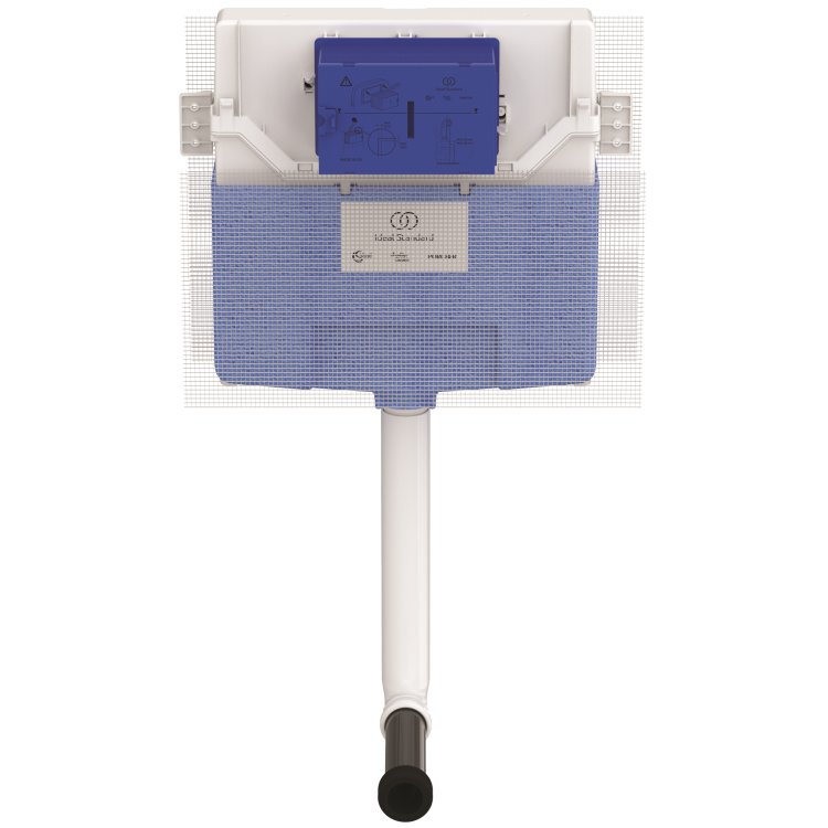 Ideal Standard i.life S Back To Wall Rimless Short Projection Toilet With Concealed Cistern & Chrome Flush Plate