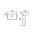 Modern Freestanding 1300mm Bath Suite with Toilet & Basin - Tetra