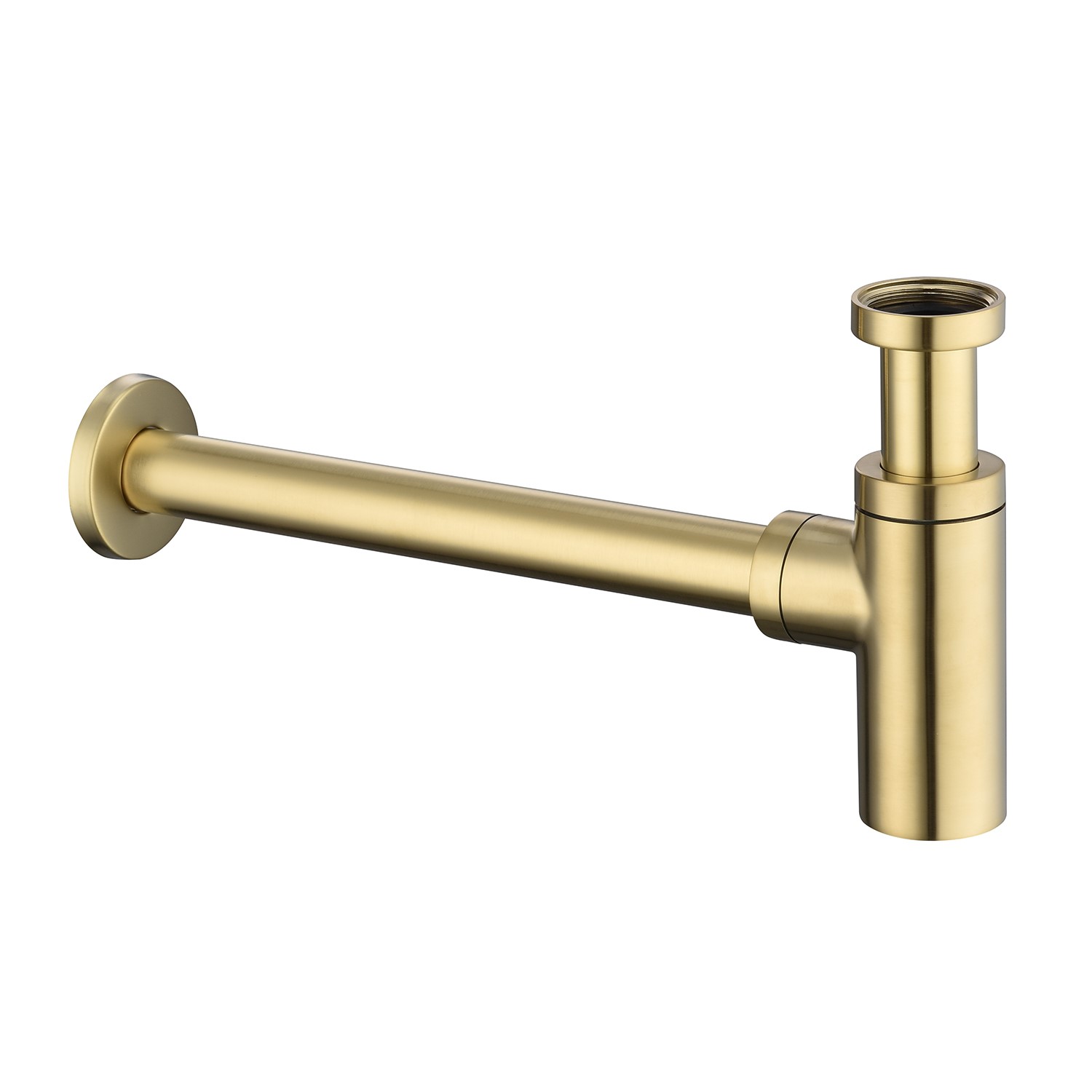 Brushed Brass Round Basin Bottle Trap - ...
