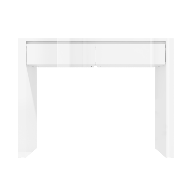 Tiffany White High Gloss TV Unit with LED Feature - 2 Drawers