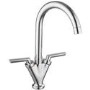 GRADE A1 - Box Opened Essence Hector Chrome Twin Lever Kitchen Mixer Tap