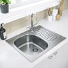 1 Bowl Ava Reversible Stainless Steel Kitchen Sink &amp;  Hector Kitchen Mixer Tap