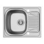 Single Bowl Inset Chrome Stainless Steel Kitchen Sink with Reversible Drainer - Essence Ava