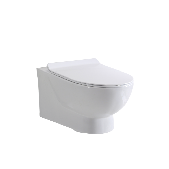 Wall Hung Toilet with Soft Close Toilet Seat