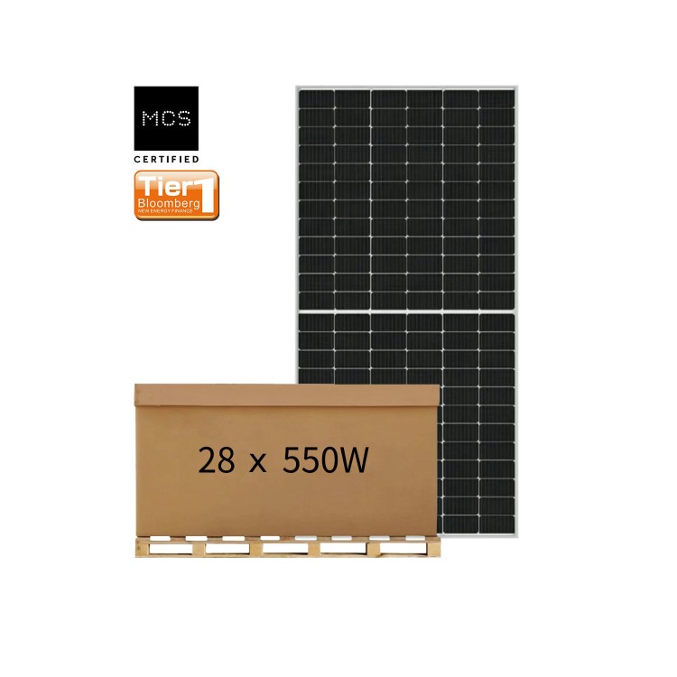 15.4kw MCS Certified Solar System 28 panels Max 550W per Panel 228*113*3.5cm