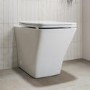 500mm Black Cloakroom Toilet and Sink Unit with Square Toilet and Chrome Fittings - Valetta