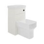500mm White Cloakroom Toilet and Sink Unit with Black Fittings - Valetta
