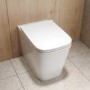 500mm White Cloakroom Toilet and Sink Unit with Black Fittings - Valetta