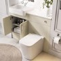 1200mm Beige Toilet and Sink Unit with Chrome Fittings - Vancouver