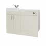 1200mm Beige Toilet and Sink Unit with Chrome Fittings - Vancouver