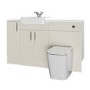 1500mm Beige Toilet and Sink Unit with Storage Unit & Chrome Fittings - Vancouver