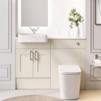 1200mm Beige Toilet and Sink Unit with Square Toilet- Vancouver