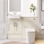 1200mm Beige Toilet and Sink Unit with Square Toilet- Vancouver